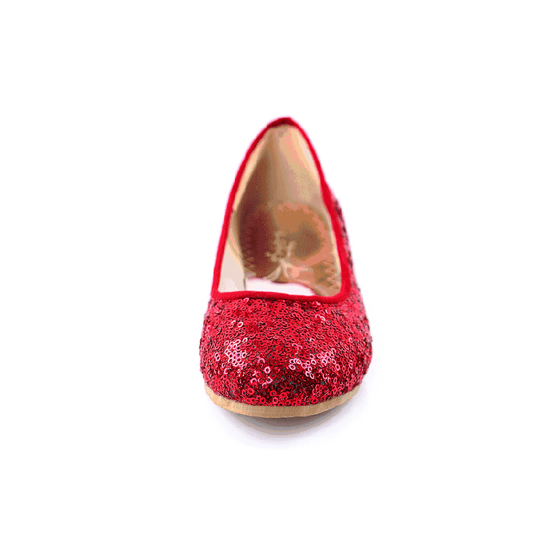 red glitter ballet slippers