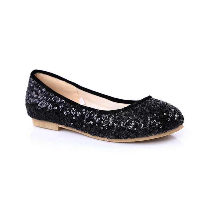 black sparkly ballerina shoes