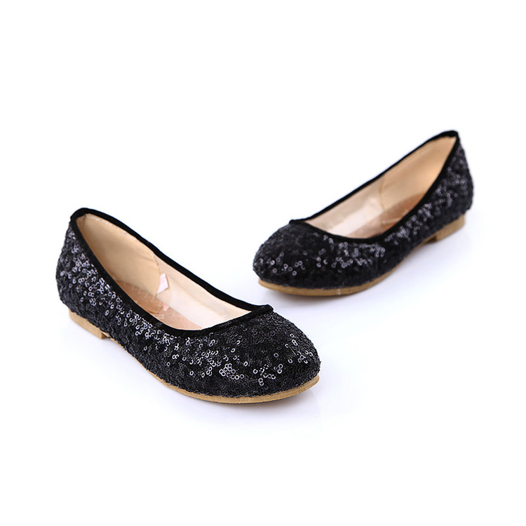 black sparkly ballerina shoes