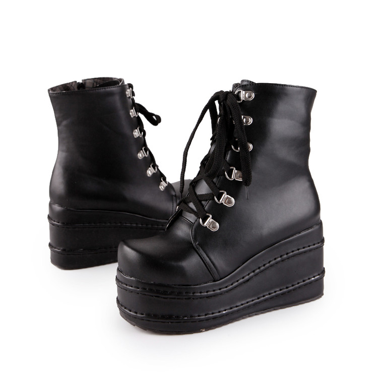 new rock lace up boots